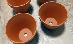 5 inch Terracotta pots new