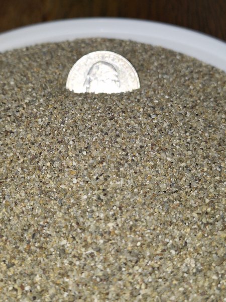 Mixed grain fine sand substrate