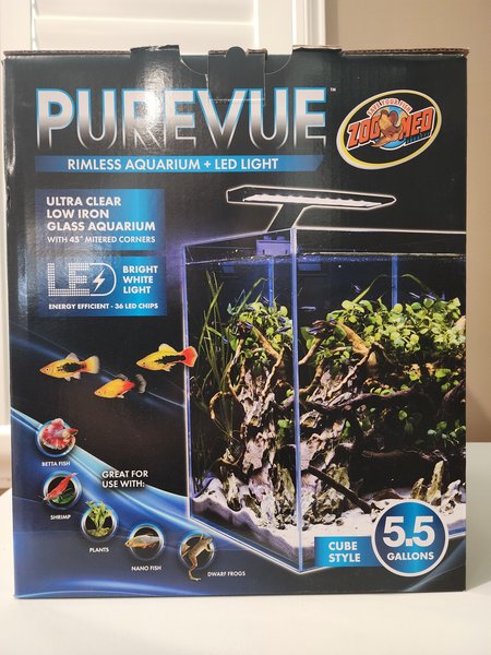 5.5 Gallon Rimless Tank & LED Light