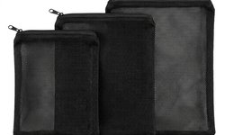 3x Black Medium Mesh Filter Media Bags
