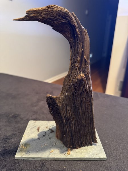 Wood on slate
