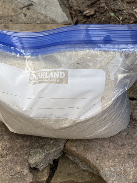White pool sand