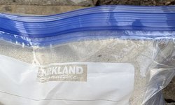 White pool sand