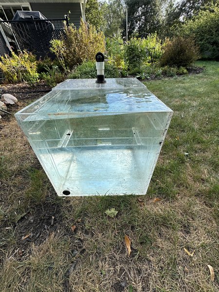 Large acrylic sump 30" x 24" x 21"